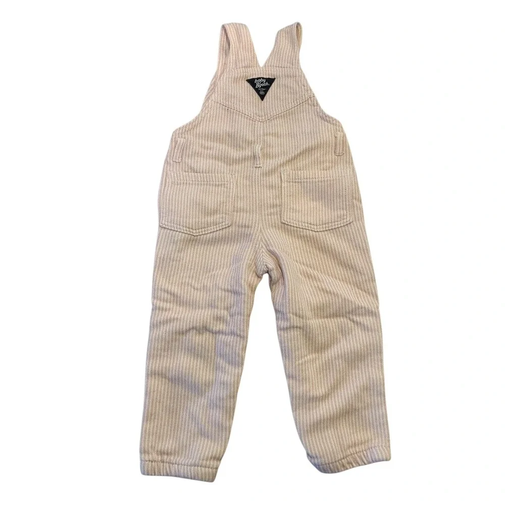 Vintage Oshkosh Pink Pinstriped Overalls Girls Size‎ 24 Months EUC